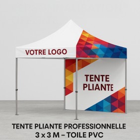 Tente pliante proCTS 3x3m Full Print