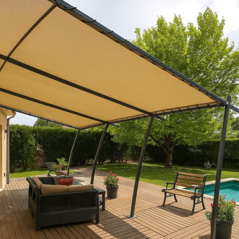 Voile d’ombrage micro-perforée sur mesure – Soltis 96