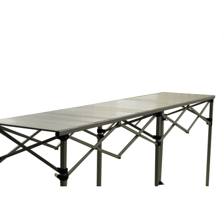 Table Pliante Aluminium Avec Plateau En Aluminium De 2,85m X 0,4m