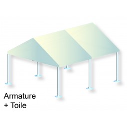 Tente de réception Plein Air (3x4m) 12m² - mixte - avec registre