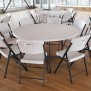 Table Ronde Pliante en 2 – 152 cm