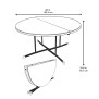 Table Ronde Pliante en 2 – 152 cm