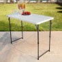 Table Pliante Valise 122x61 cm – Hauteur Ajustable